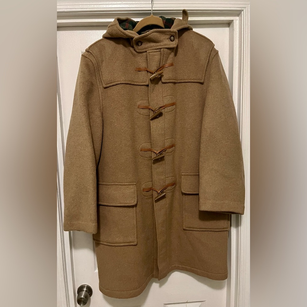 Vintage GLOVERALL DUFFLE Toggle Wool COAT - CAMEL